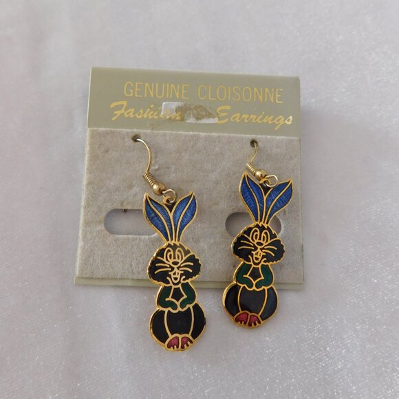 Ladies Genuine Cloisonne Earrings - (pierced) - Picture 3 of 3